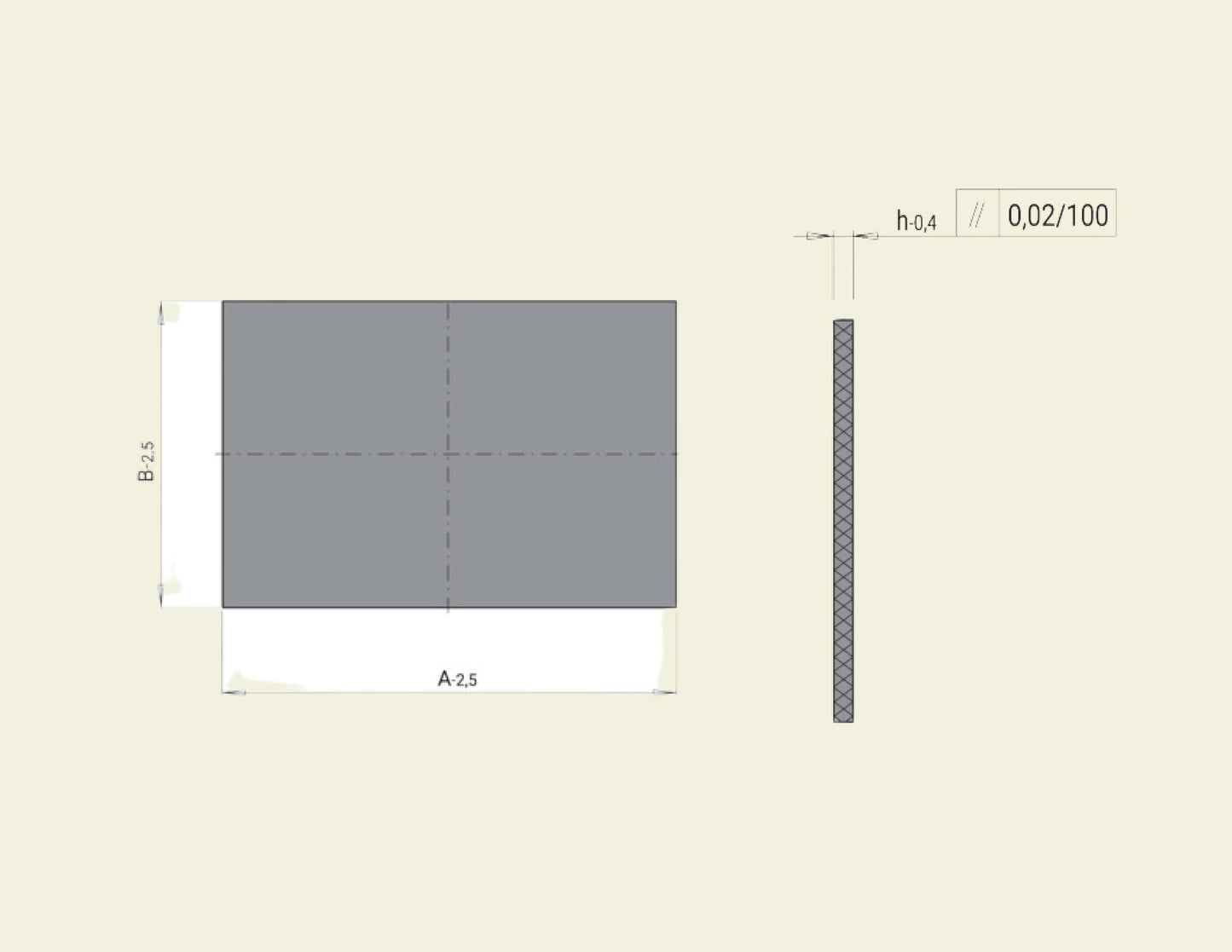 Isolasjonsplate, uten hull, 206 x 156 x 6mm (MS01-206 X 156/6)