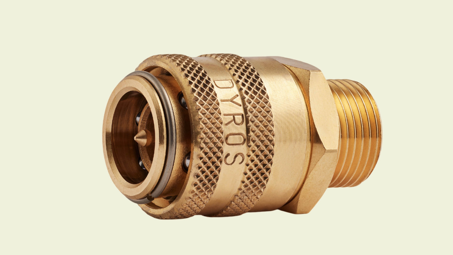 LKUR 914 Hunkobling m/ ventil og 1/4 gjenge