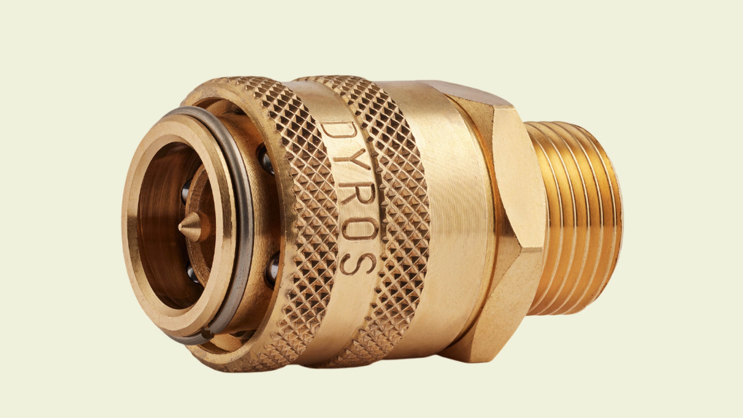 LKUR 938 Hunkobling m/ ventil og 3/8 gjenge