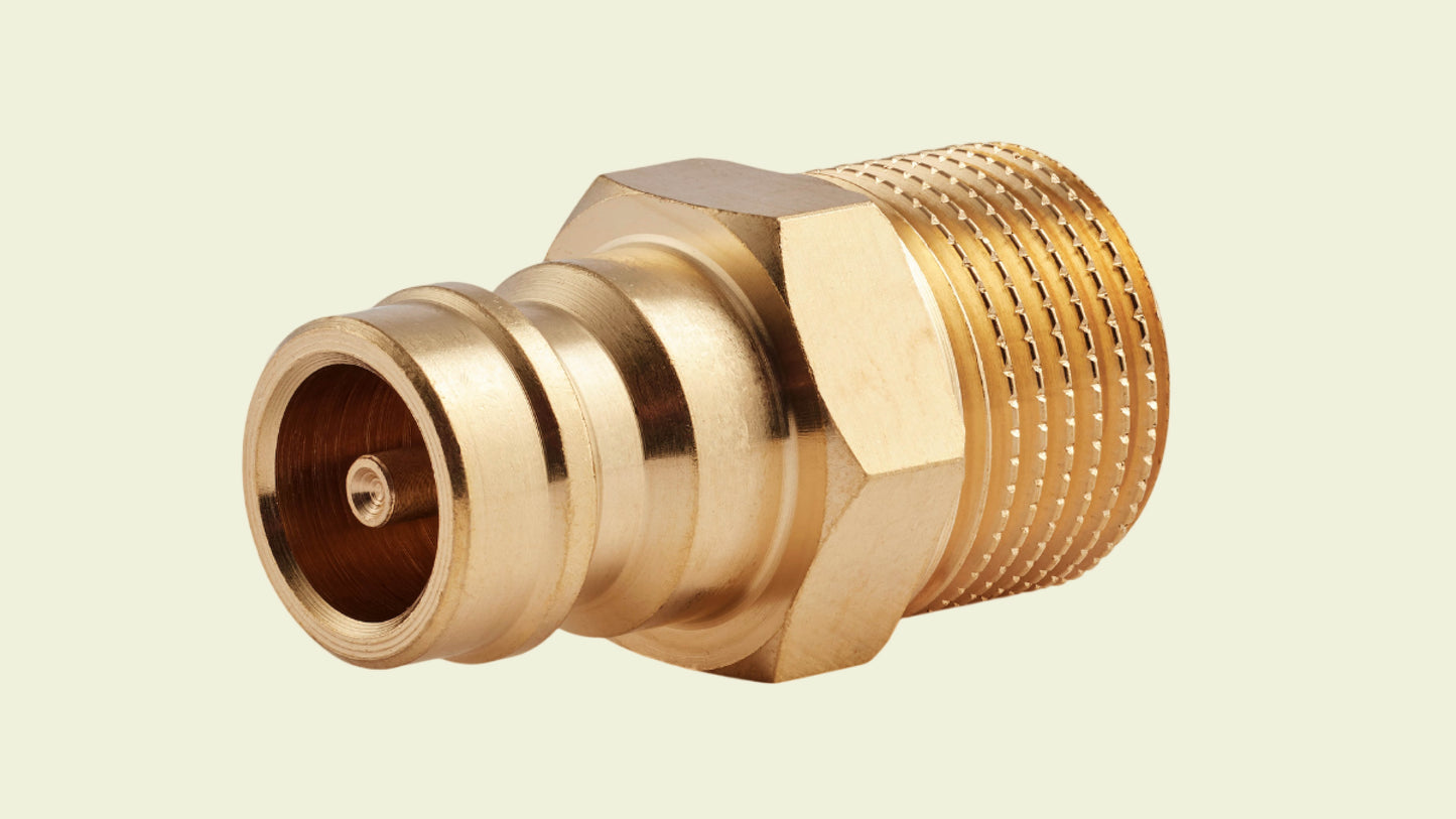 Nippel m utvendig gjenge uten ventil ( N 965 OV)
