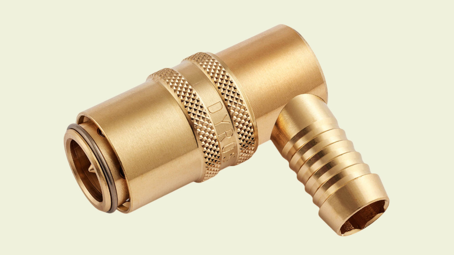 VK 918/90 Hunkobling 90 Gr. m/13mm slangetilkobling og ventil