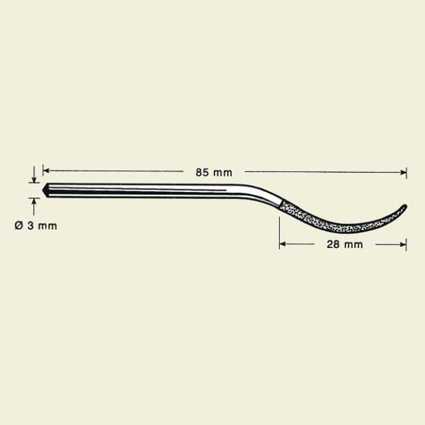 Diamant maskin fil,rektangel, 4,5x2,5, 85mm lengde (DLF-1-D151)