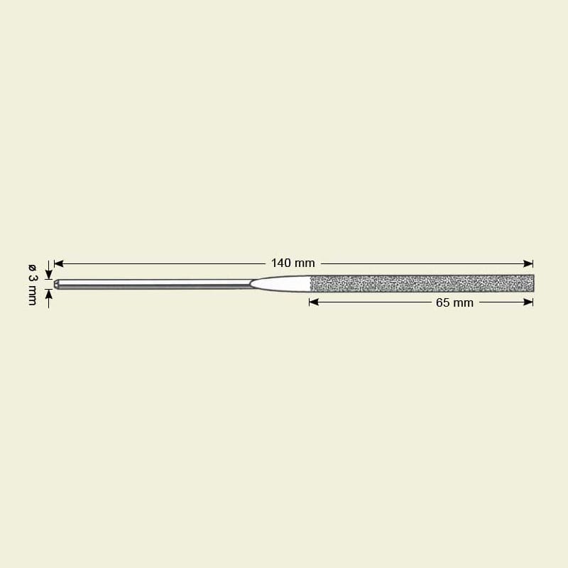 Diamant hånd fil,rektangulær, 5,2x1,6mm, 140mm lengde (DLH-8-D151)