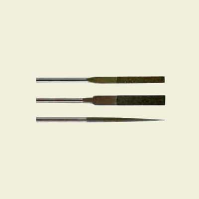 Konisk diamant hånd fil 1,7x2mm, 3mm skaft, 140mm lengde (DLL-1-D46)