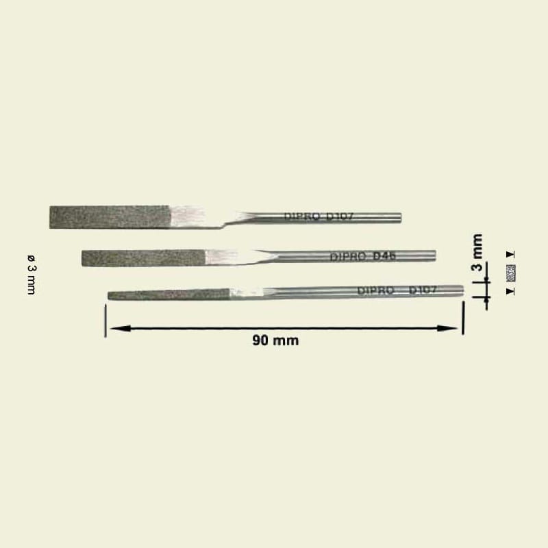 Konisk diamant maskin fil. 4x1,6mm, 90mm lengde (DLM-2-D46)