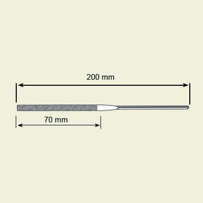 Diamond håndfil, rektangel, 8,5x1,6mm D46 (DLQ-1-D46)
