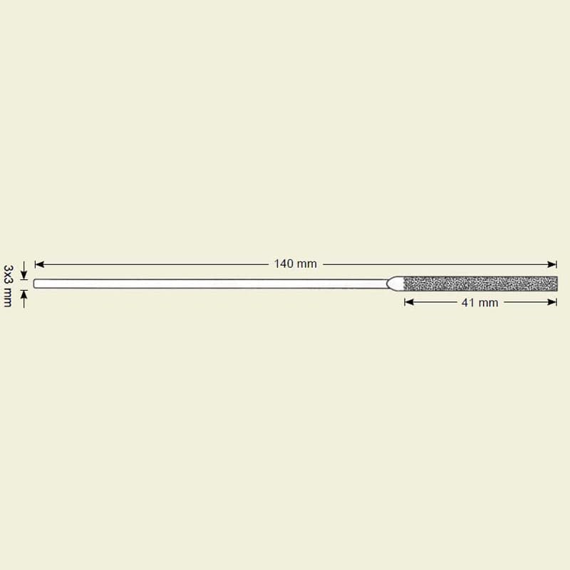 Diamant hånd fil, trekant, 4,1x1,5, 140mm lengde (DLN-7-D151)
