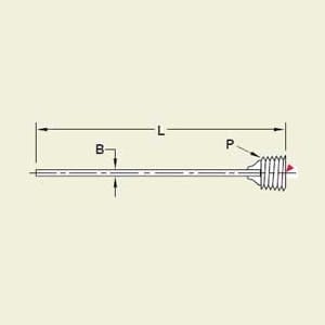 Delevegg, rett, 20x3/4" (SB75L20)