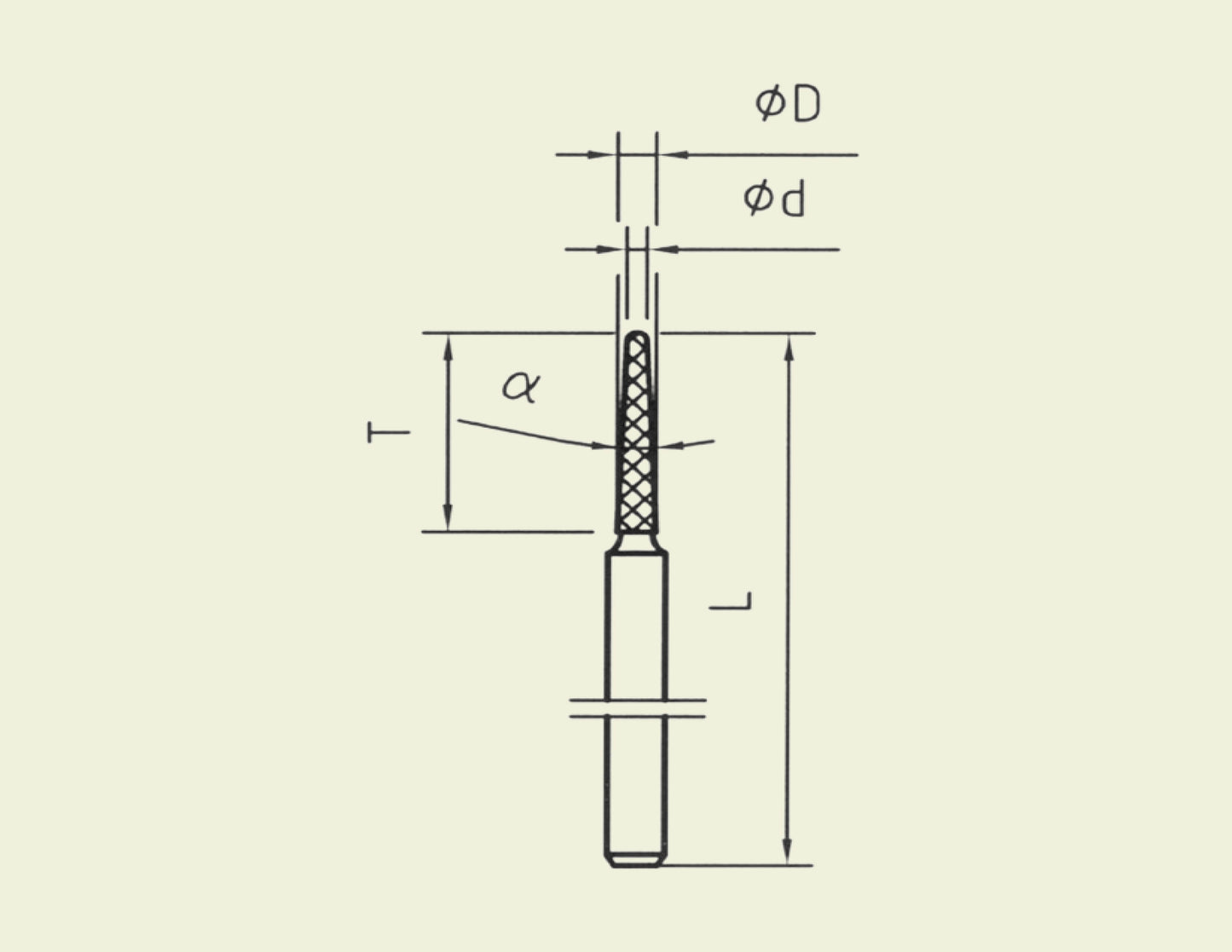 Diamant og CBN roterende verktøy - Cone round