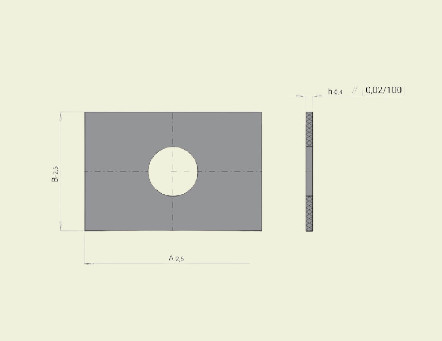 Isolasjonsplate, uten hull, 396 x 396 x 8mm 400N/mm2 (N52 396X396X8)