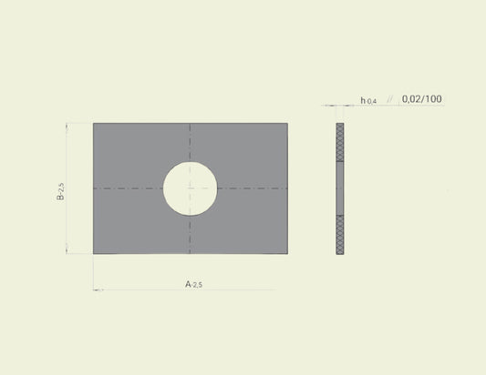 Isolasjonsplate, uten hull, 396 x 446 x 7mm (N52-396X446/7)