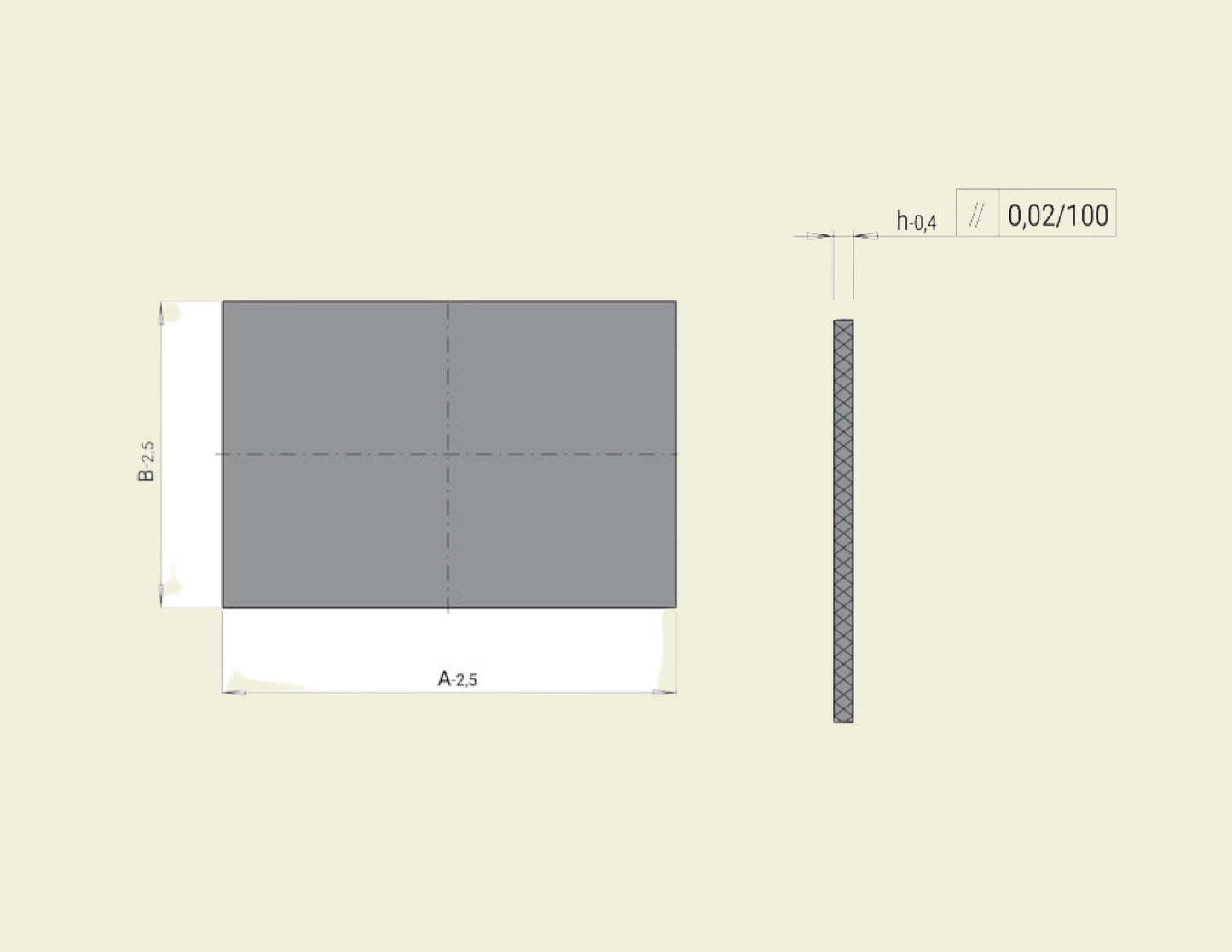 Isolasjonsplate, uten hull, 246 x 296 x 7mm 400N/mm2 (N52 246X296X7)