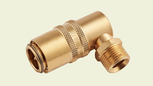 VKUR 914/90 OV Hunkobling, serie 9, 1/4" utv gjenger, 90grader, u/ventil