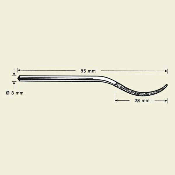 Diamant maskin fil,rektangel, 4,5x2,5, 85mm lengde (DLF-1-D151)