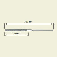 Diamond håndfil, halvrund, 7x2,5mm, D126 (DLQ-3-D126)