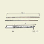 Konisk diamant hånd fil. 4x2 mm, 170mm lengde  (DLS-1-D30)