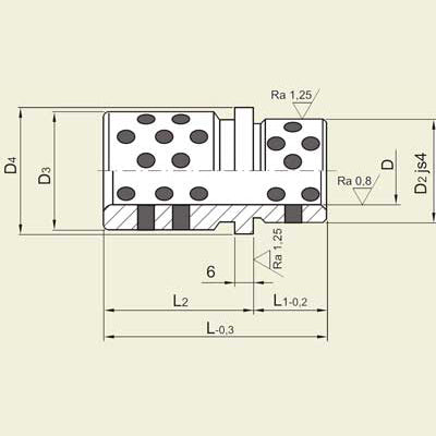 Foring, bronse-grafitt 50mm x 127mm (FG-50127)