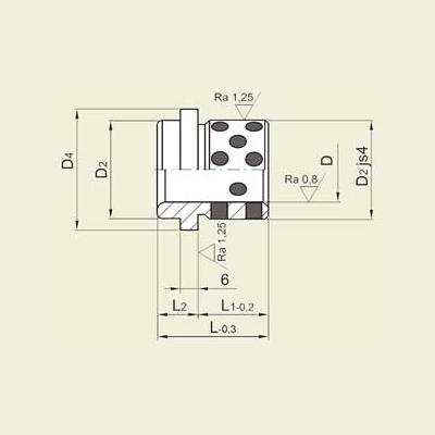 Foring, bronse-grafitt 50mm x 65mm (FG-50065)